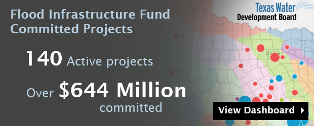 Flood Infrastructure Fund Committed Projects - Committed Projects: 140; Committed Amount: $644,000,000 - View Project Reporting Dashboard for details